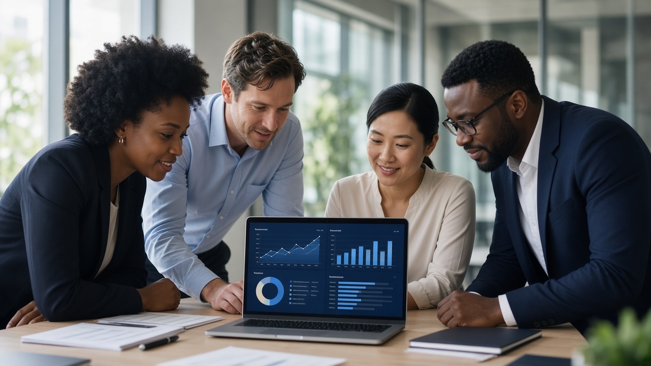 Equipo revisando métricas de desempeño con Anara IQ